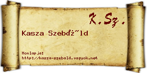 Kasza Szebáld névjegykártya